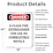Signmission D-Class Fire Extinguisher For Danger Sign, Plastic, 18in W x 24in L, 2PK OS-2PACK-DS-P-1824-V-2377 - alternate 3